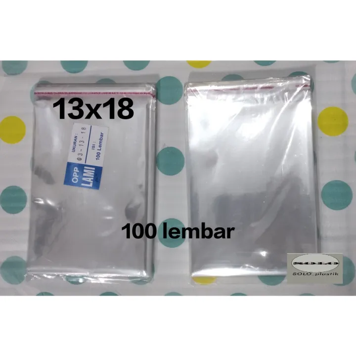 Opp 13x18 Plastik Rekatan Plastik Seal Ada Lem Nya Isi 100 Lembar Plastik Kue Roti 0416