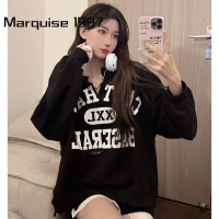 Marquise1997 เสื้อฮู้ด เสื้อแขนยาวอบอุ่น หลวมและสบาย สบาย ทันสมัย ชิค น่ารัก WWY2392ZDH 38Z230923