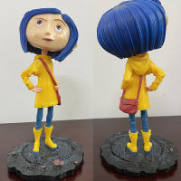 NECA Coraline Jones รูปหัว Knocker Bobble Head อะนิเมะรูป Secret ประตูเสื้อกันฝนตุ๊กตาตกแต่งรุ่นวันเกิด Toys