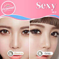 Protrendcolor Contact lens : คอนแทคเลนส์โปรเทรนด์คัลเลอร์ รุ่น Sexy Brown , Gray นำเข้าจากเกาหลี ของแท้ 100% มี อ.ย. ขนาดเลนส์ 14.2 เท่าตาจริง เลนส์นิ่ม แฟชั่น