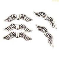 blg 50 Pcs Angel Wing Spacer Metal Charm Beads for DIY Bracelets Necklace Jewellery Making 【JULY】