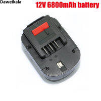 12V 6800Mah แบตเตอรี่แบบชาร์จไฟได้สำหรับ Black &amp; Decker A12ex Dri2023 Fsb12 Fs120b A1712 A12ลิเธียมไอออนเปลี่ยน