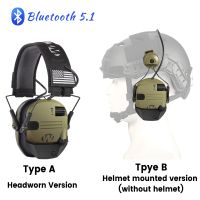 Bluetooth 5.1 Anti-noise Shooting Headset Electronic Shooting Earmuffs Hunting Tactical Headset Hearing Protection Earmuffs