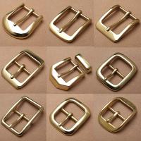 【CW】 4.0 fine polishing belt buckle head pin men  39;s high-grade accessories clip pure brass