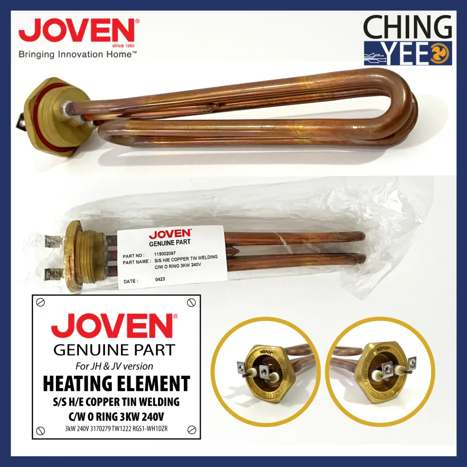 Joven Storage Water Heater Spare Part Old Model Heating Element S/S H/E  COPPER TIN WELDING C/W O RING 3KW 240V | Lazada