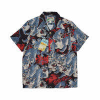 พิมพ์งานฝีมือการเย็บปัก เสื้อเชิ้ตแขนสั้นลายปักเสือ ALOHA HAWAII Summer Men Personal Matching กำลังสนับสนุนการชำระเงิน