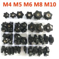 Plum Hand Tighten Nuts Handle Thread Mechanical Black Thumb Nuts Clamping Knob Manual Nuts Assortment 57/51pcs M4 M5 M6 M8 M10 Nails  Screws Fasteners