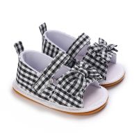 Baby Girls Stripe Sandals with Rubber Soles Non-slip Infant Toddler Shoes First Walkers 1 Year Old Newborn Shoes