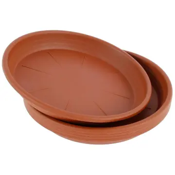 12 Pcs 6 inch/8 inch/10 inch Plant Pot Saucers Heavy Duty Sturdy Flower Pot  Saucer Round Plastic Plant Saucer Plant Pots Trays for Indoors and Outdoor  Garden( Terracotta) 