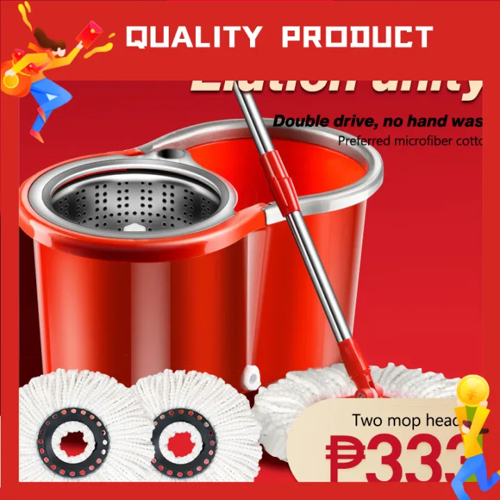 mop Spin mop Stainless steel spiral barrel Lazy handwashing pushtype