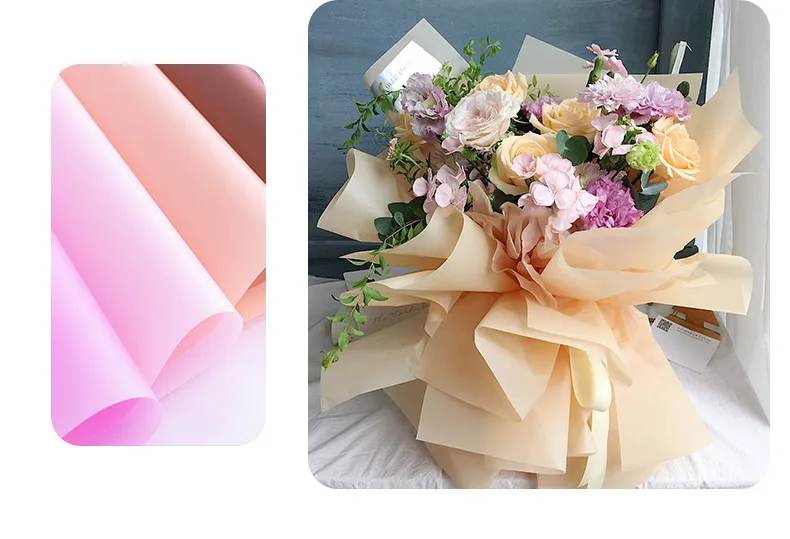 20 Sheets Colored Korean Wrapping Paper for Bouquets
