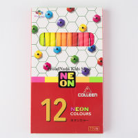 Colleen ดินสอสีไม้(สีสะท้อนแสง) คลอรีน 1 หัว 12 สี  รุ่น775N นีออน