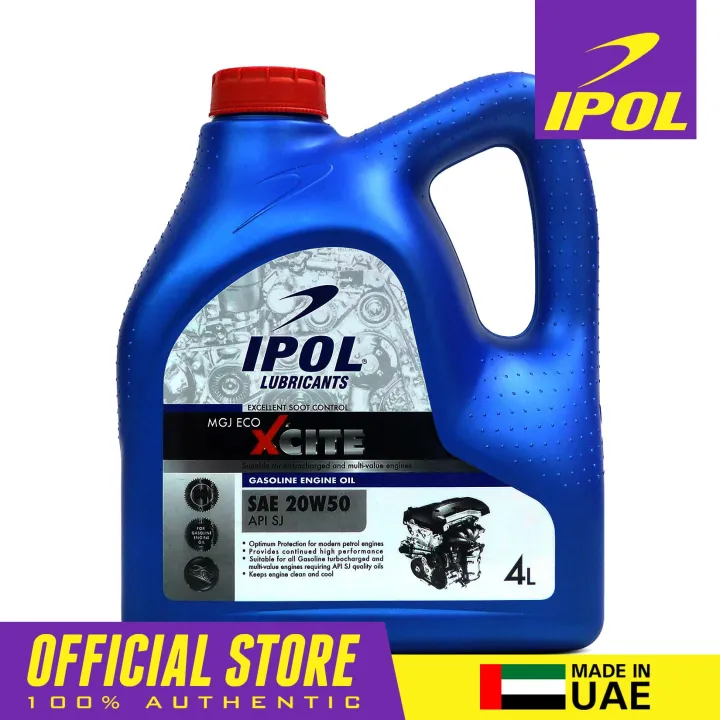 IPOL MGJ Eco Xcite 20W50 API SJ/CF Car Engine Oil for Gasoline and