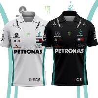 Full 3D Fashion T-shirt Size S-5XL Petronas  F1 White Editon POLO SHIRT