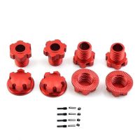 Splined Wheel Hex Hub Adapter 8654 for Traxxas 1/10 E-Revo 2.0 Maxx 1/8 Sledge RC Car Upgrade Parts Accessories Metal ,Red