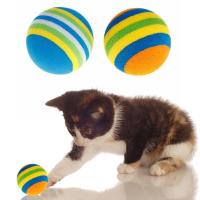 10 Pcs/Set Rainbow Ball Pet Toys EVA Soft Interactive Cat Dog Puppy Kitten Play Funny Colorful Gifts Chew Balls Pets Products Toys