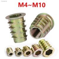 ✳♟ Insert Nuts Zinc Alloy Thread for Wood Hex Flange Nut for Furniture Built-in Hex Socket for Metric M4 M5 M6 M8 M10