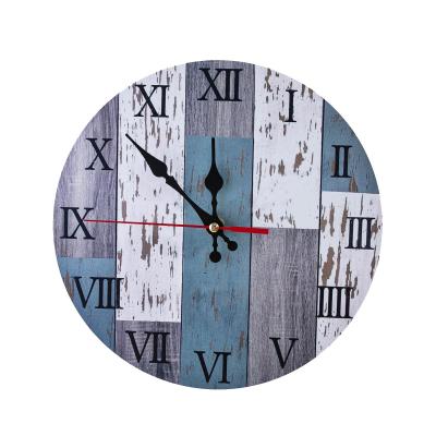 Wooden Wall Clock Silent Non-ticking Vintage Round Rustic Coastal Wall Clocks Decorative For Home Kitchen Living Room Office