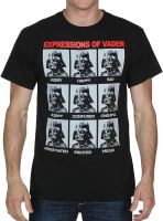 Star Wars the Many Expressions of Darth Vader Mens T-shirt