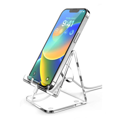 4-8 Phone Phone Stand Desktop Phone Holder Acrylic Clear Office Accessories 4-8 Phone Office Supplies Smartphone Portable Universal U-shaped