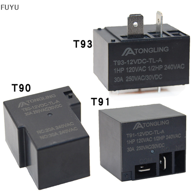 FUYU รีเลย์ไฟฟ้า30A SLI-12VDC-SL-A 4Pin T93 DC12V 12V SLI-12VDC realys