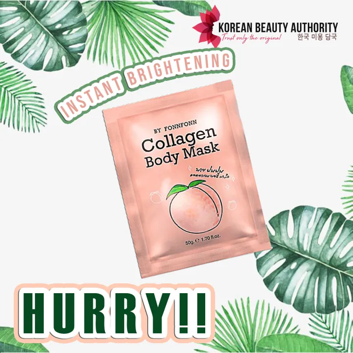 COLLAGEN BODY MASK/ PEACH BODY MASK BY FONN FONN / INSTANT WHITENING