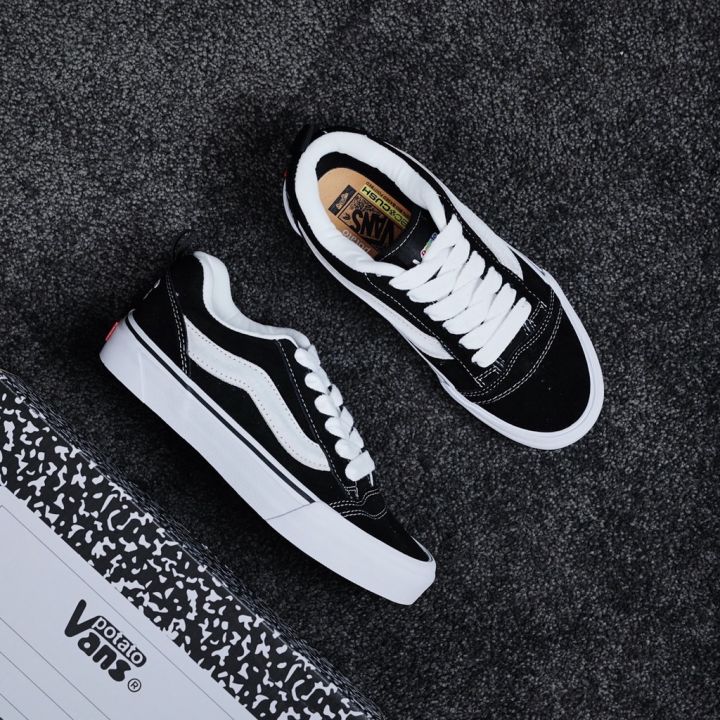 VANS x Imran Potato Co-branded Fat Version Big Logo Black and White Casual  Canvas Shoes-1660