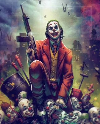 JMINE Div 5D Clown Joker Full Diamond Painting cross stitch kits art High Quality Portrait 3D paint by diamonds