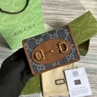 GG กระเป๋าสตางค์ใส่บัตร GUCCI HORSEBIT 1955 CARD CASE WALLET