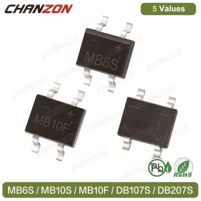 MB6S MB10S MB10F DB107S DB207S SMD Diode Bridge Rectifier MBS MBF 0.5A 1A 2A 600V 1000V MB 6S 10S Single Phase Silicon Diodes