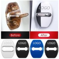 ✚☽♣ For Audi door lock cover door lock buckle door lock cover protective cover modified accessories door lock cover sticker