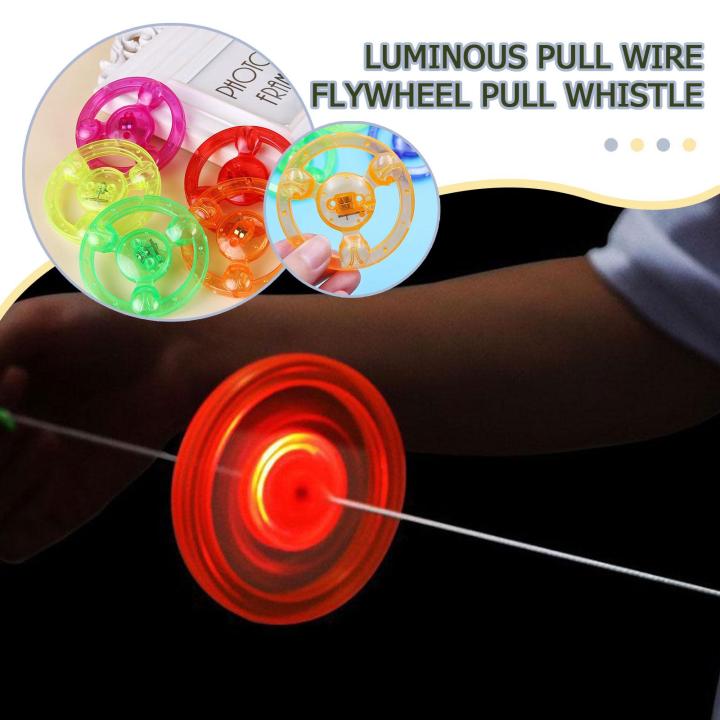 Pull Type Glow Flywheel Luminous Flashing Rope Hand Up Flash Children ...