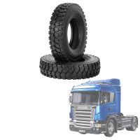 2Pcs 19mm Hard Rubber Tires for 1/14 RC Semi Tractor Truck Tipper MAN Hauler ACTROS Upgrades Parts