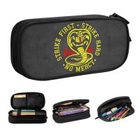 ♨► Cobra Kai The Karate Kid Pencil Cases Girl Boy Large Storage Strike First Strike Hard 80S Movie Pencil Pouch Students Stationery