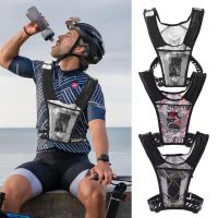 Chest Running Vest With Reflective Strips Breathable Mesh Bottle Bag Running Gear For Hiking Running Traveling Cycling