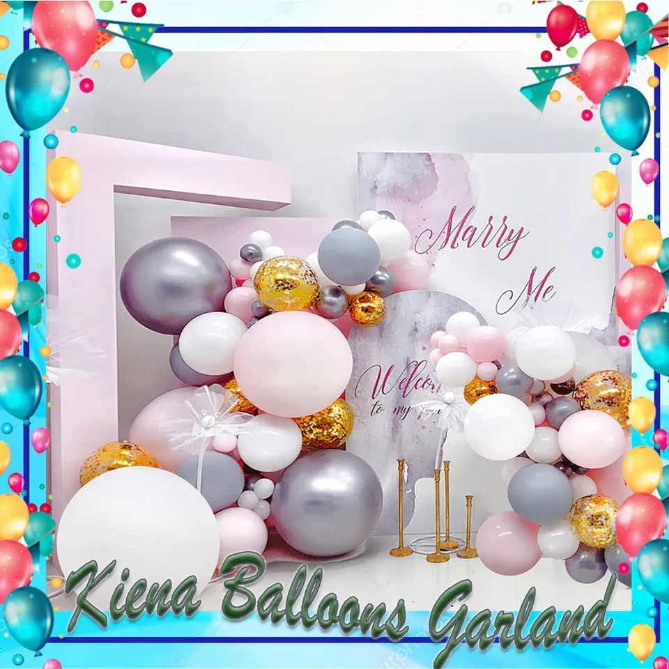 Rose Gold Balloons Garland Arch Kit- 5+12+18 Inch Rose Gold White Confetti  Birthday Balloons Decorations For Women Girls Princess Engagement Wedding  Birthday Party decorations 