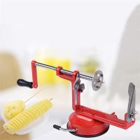 Slice Tools Twisted Potato Apple Slicer Vegetable Spiralizer Stainless Steel Manual Spiral French Fry Cutter Cooking Tools Red