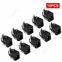 10Pcs DC Power Adapter Connector 5.5mm 2.1mm Female DC Power Jack Socket Nut Panel Mount 5V 12V 24V for LED Strip CCTV Camera