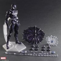 Play ARTS Black Spider Man รูป Darkness Action Figure ของเล่น27ซม. Joint Movable ตุ๊กตา Besktop ตกแต่ง