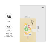 Afternoon Tea Series Color Page Magnetic Button Journal B6 Cartoon Cute Notebook Planner Kawaii Diary Student School Stationery