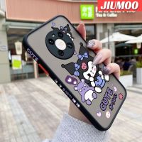 เคส JIUMOO สำหรับ Huawei Mate 40 Pro Mate 40 Pro + เคสลายการ์ตูนน่ารัก Kuromi บางขอบสี่เหลี่ยมด้านข้างดีไซน์ใหม่กันกระแทกเคสมือถือแข็งปลอกซิลิโคนคลุมทั้งหมดกล้องป้องกันการกระแทกเคสนิ่ม