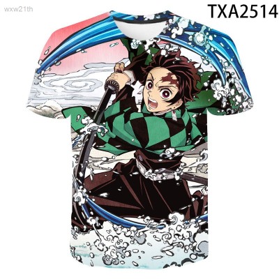 2023 a Casual Short Sleeved T-shirt with a 3d Anime Pattern of "devil Killer Blade", Suitable for Both Men And Women. Unisex
