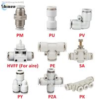 ✜✟ High Quality White Pneumatic Fitting Tube Connector Water Pipe Push In Hose 4/6/8/10/12/14/16mm PU PY PK PE PV SA PZA PLM SA-B