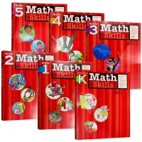 Flash Kids English original Math Skills exercise book kindergarten Grade 1-5 all English 6 books collection Math Skills Grade K-5