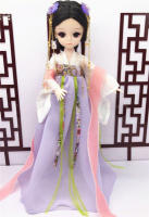 28cm Bjd Doll 4D Simulation Eyelashes Multi-Joint Movable Chinese Style Girl Costume Clothes Doll Dress Up Childrens Toy Gift