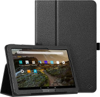 Fintie Folio Case for All-New Amazon Fire HD 10 and Fire HD 10 Plus Tablet (Only Compatible with 11th Generation 2021 Release) - Slim Fit Standing Cover with Auto Sleep/Wake, Black