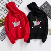 COD SDFGERTYTRRT Womens Korean Loose Long Sleeve Hoodie Printed Casual Hooded Pullover Tops Thicken Hoodies Couple Wear Oversized Shirt