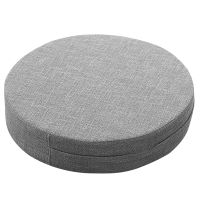 Linen Cushion Floor Washable Round Living Room Bedroom Tea Table Cushion 40Cm Long Sofa Cushion (Gray)