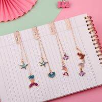 2pcs Cartoon Mermaid Bookmarks Book Mark for Childrens Gifts Creative Book Clip Book Dress Up Pendant Stationery DIY Decor Page