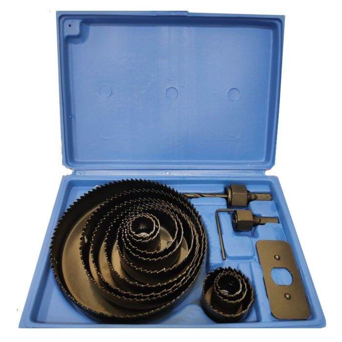 Hole Saw Set 16 Pcs Holesaw Kit Pelubang Kayu Box Plastik Lazada